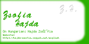 zsofia hajda business card